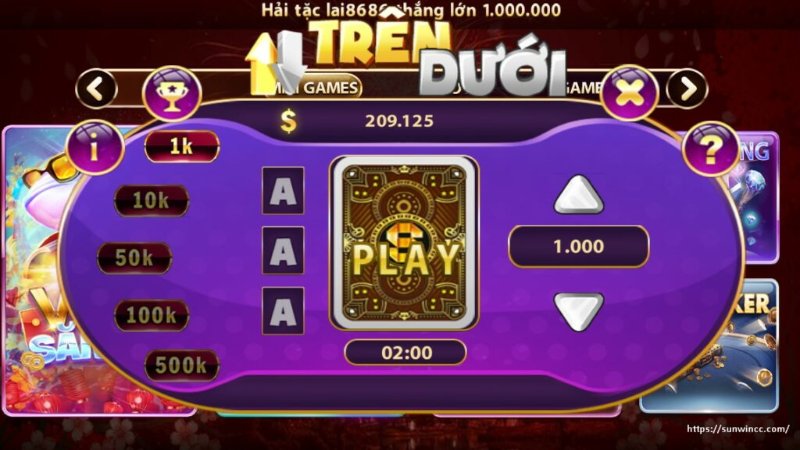 Hướng dẫn tham gia Trên Dưới 68 game bài