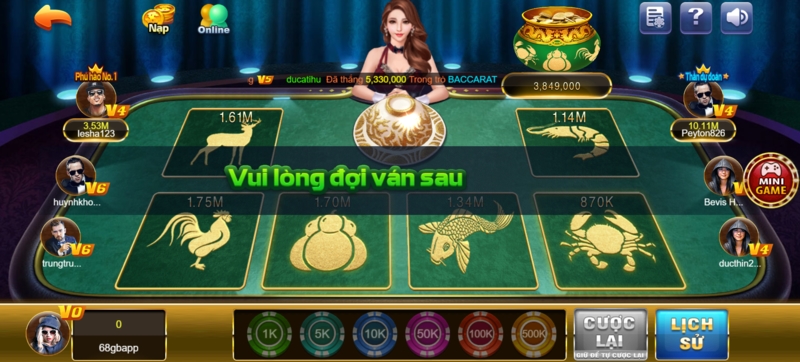 Tính năng nổi bật của Bầu Cua Mini 68 game bài